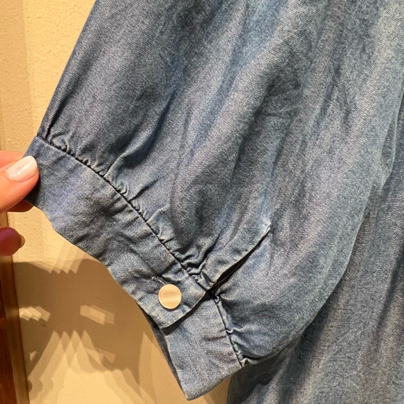 Kate Spade Broome tree chambray off the shoulder top - Picture 9 of 9